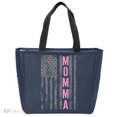 Momma Vintage USA Flag Tote Bag