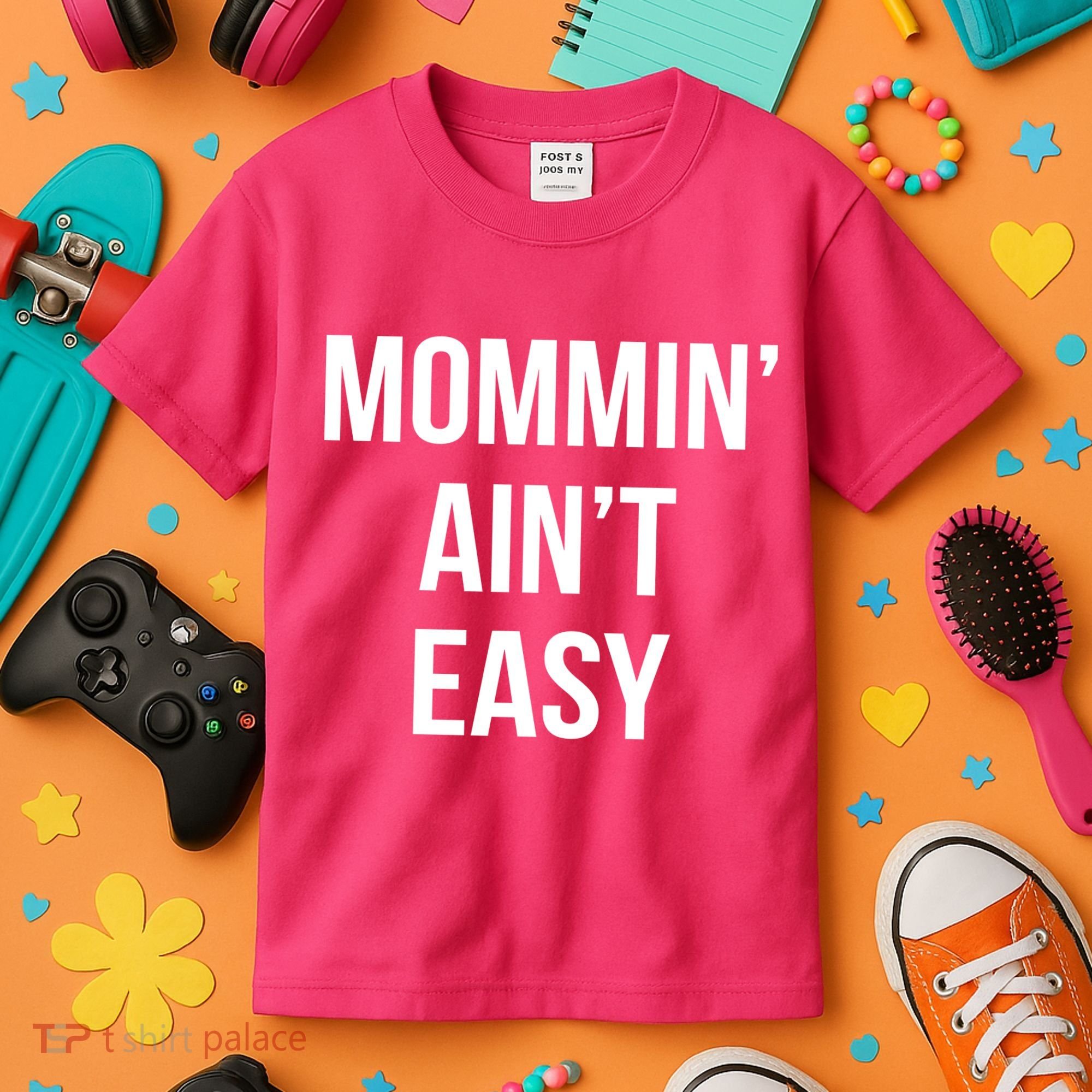 Mommin' Ain't Easy Bold Text Kids T-Shirt
