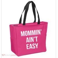 Mommin' Ain't Easy Bold Text Tote Bag thumb 2