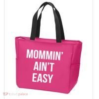 Mommin' Ain't Easy Bold Text Tote Bag thumb 3
