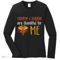 Mommy And Daddy Are Thankful For ME Women's Long Sleeve Shirt thumb 0