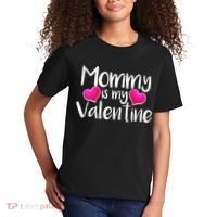 Mommy Is My Valentine Kids T-Shirt thumb 2