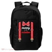 Mommy Is My Valentine Cute Bow Tie Suspenders Backpack thumb 0