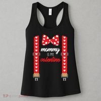 Mommy Is My Valentine Cute Bow Tie Suspenders Women's Tank Top thumb 3