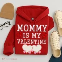 Mommy Is My Valentine Gift For Little Boy Hoodie thumb 4