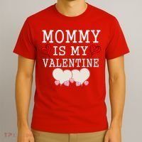 Mommy Is My Valentine Gift For Little Boy T-Shirt thumb 3