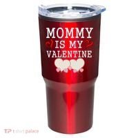 Mommy Is My Valentine Gift For Little Boy Tumbler thumb 0
