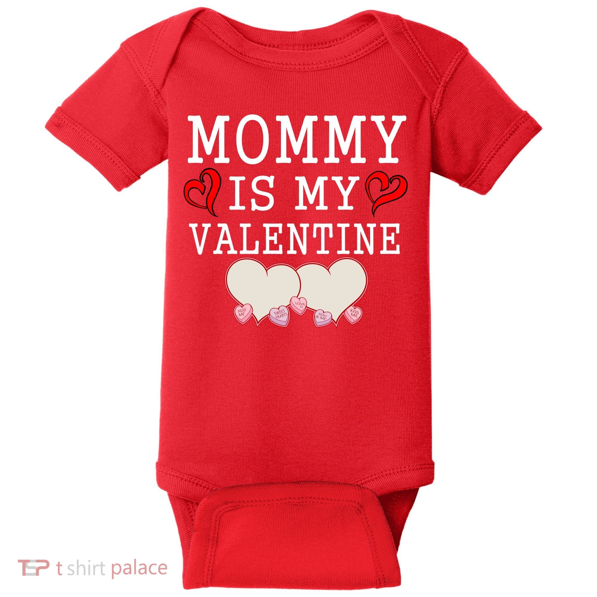 Mommy Is My Valentine Gift For Little Boy Baby Bodysuit