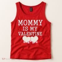 Mommy Is My Valentine Gift For Little Boy Tank Top thumb 2