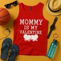 Mommy Is My Valentine Gift For Little Boy Tank Top thumb 4