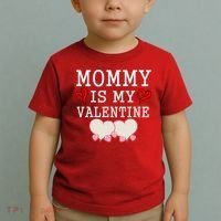 Mommy Is My Valentine Gift For Little Boy Toddler T-Shirt thumb 2