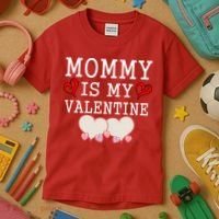 Mommy Is My Valentine Gift For Little Boy Kids T-Shirt thumb 3