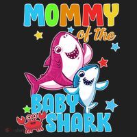 Mommy Of The Baby Shark Women's Sweatshirt thumb 2