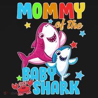 Mommy Of The Baby Shark T-Shirt thumb 7