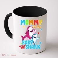Mommy Of The Baby Shark Coffee Mug thumb 0