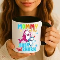 Mommy Of The Baby Shark Coffee Mug thumb 3