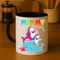 Mommy Of The Baby Shark Coffee Mug thumb 4