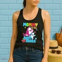 Mommy Of The Baby Shark Women's Tank Top thumb 2
