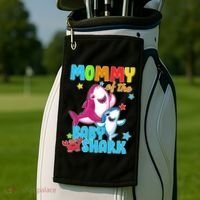 Mommy Of The Baby Shark Golf Towel thumb 2