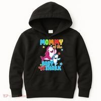Mommy Of The Baby Shark Kids Hoodie thumb 0