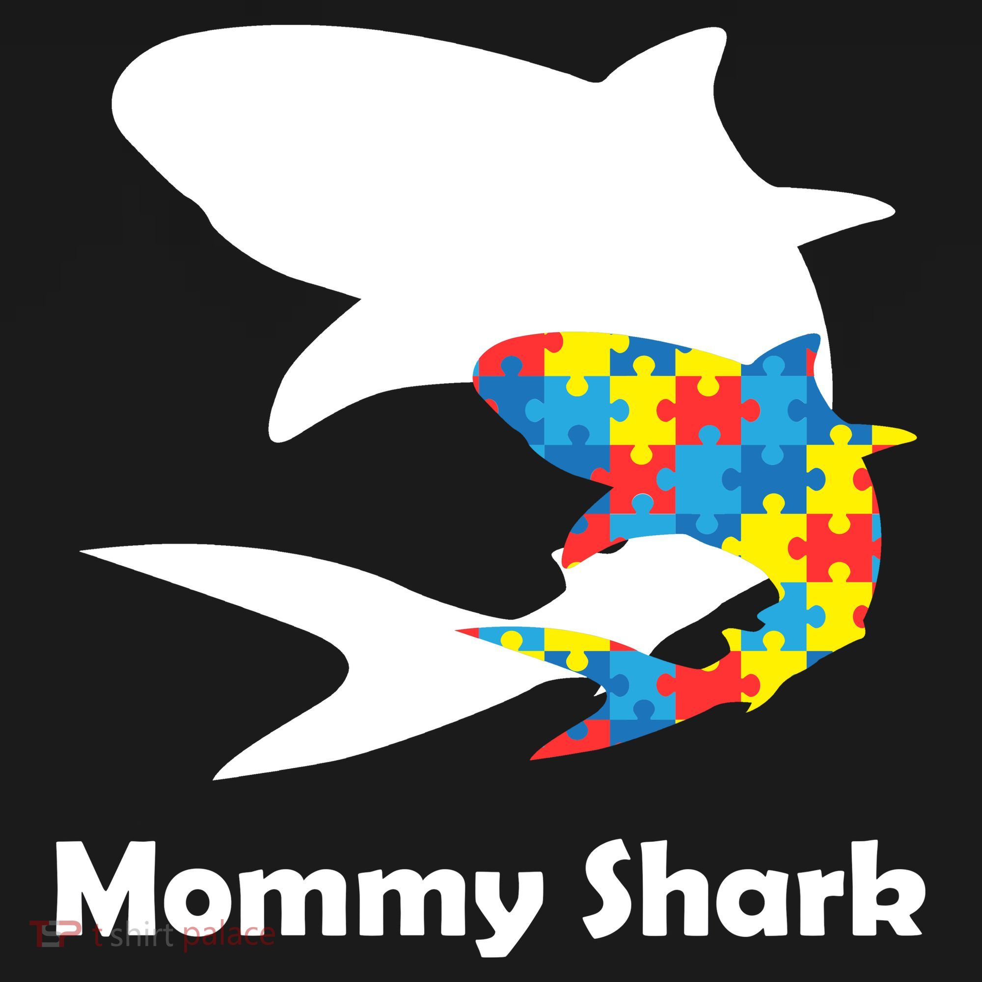 Mommy Shark Autism Awareness  Backpack