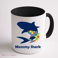 Mommy Shark Autism Awareness  Coffee Mug thumb 1