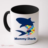 Mommy Shark Autism Awareness  Coffee Mug thumb 0
