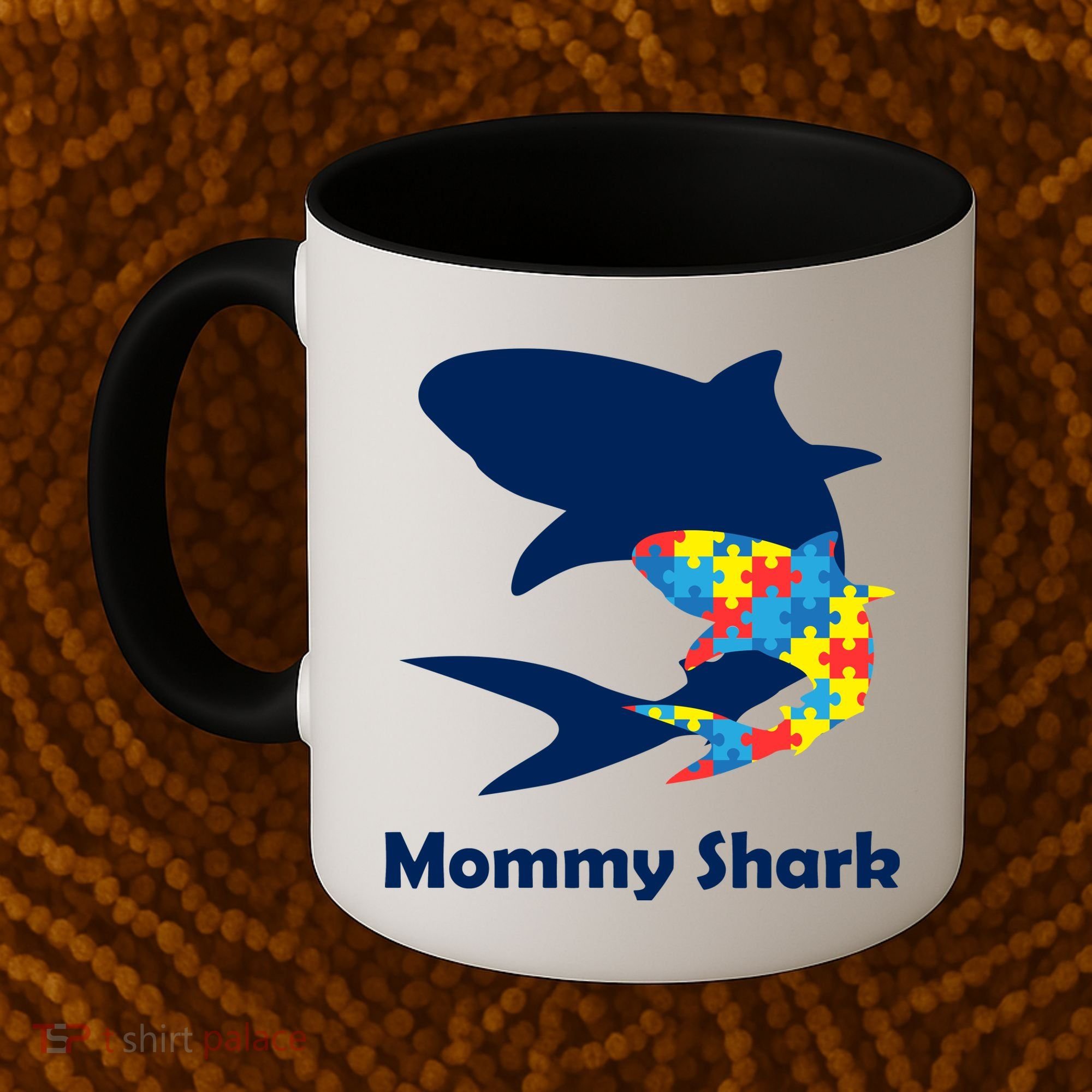 Mommy Shark Autism Awareness  Coffee Mug