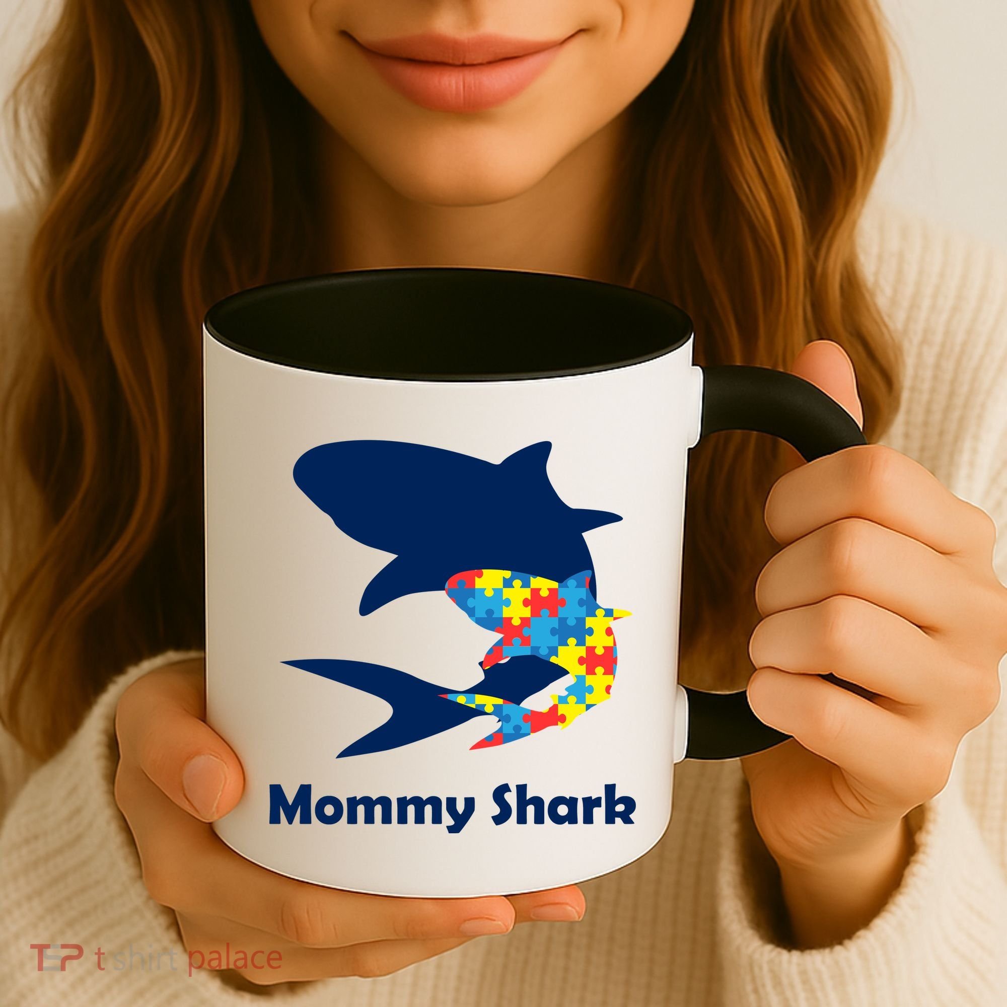 Mommy Shark Autism Awareness  Coffee Mug