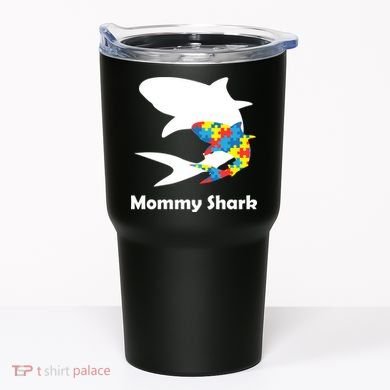 Mommy Shark Autism Awareness  Tumbler