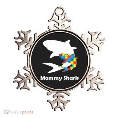 Mommy Shark Autism Awareness  Ornament