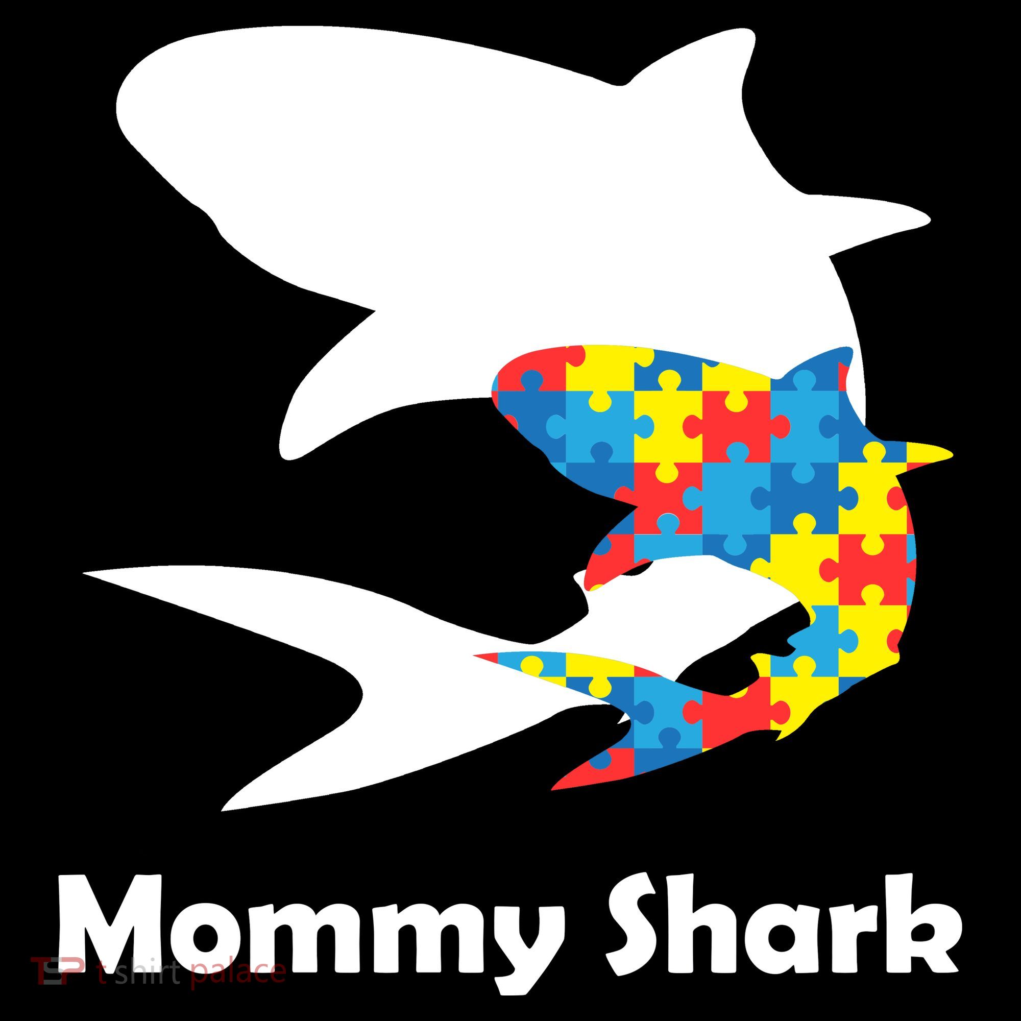 Mommy Shark Autism Awareness  Ornament