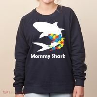 Mommy Shark Autism Awareness  Women's Sweatshirt thumb 0