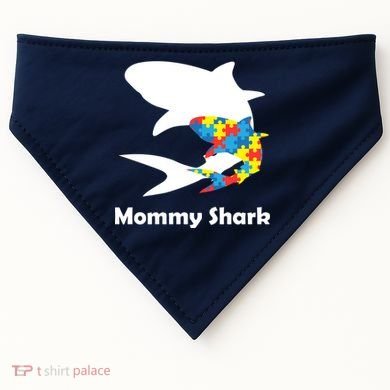Mommy Shark Autism Awareness  USA-Made Doggie Bandana
