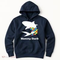 Mommy Shark Autism Awareness  Hoodie thumb 0