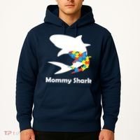 Mommy Shark Autism Awareness  Hoodie thumb 2