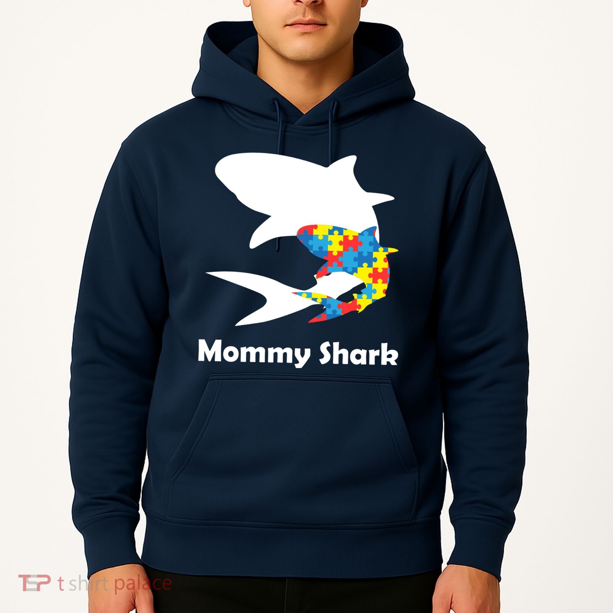 Mommy Shark Autism Awareness  Hoodie