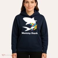 Mommy Shark Autism Awareness  Hoodie thumb 5