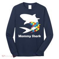Mommy Shark Autism Awareness  Long Sleeve Shirt thumb 0