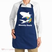 Mommy Shark Autism Awareness  Apron thumb 2