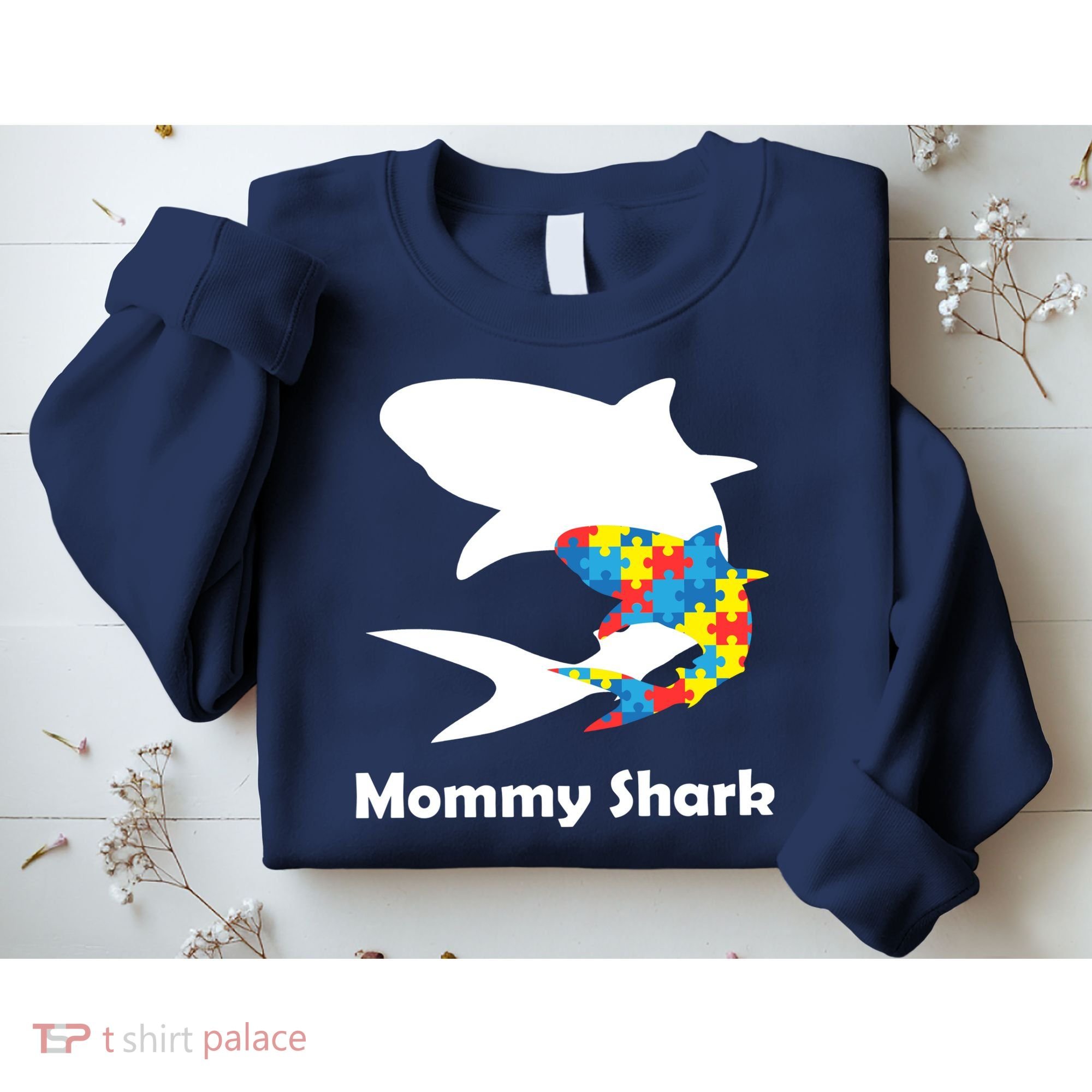 Mommy Shark Autism Awareness  Sweatshirt