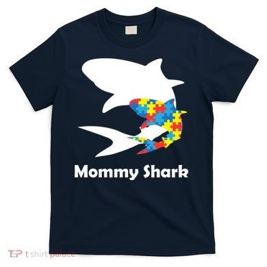 Mommy Shark Autism Awareness  T-Shirt