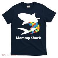 Mommy Shark Autism Awareness  T-Shirt thumb 0