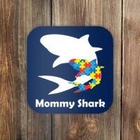 Mommy Shark Autism Awareness  Coaster thumb 0