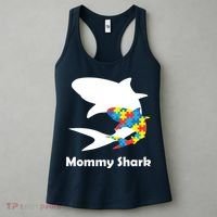 Mommy Shark Autism Awareness  Women's Tank Top thumb 3
