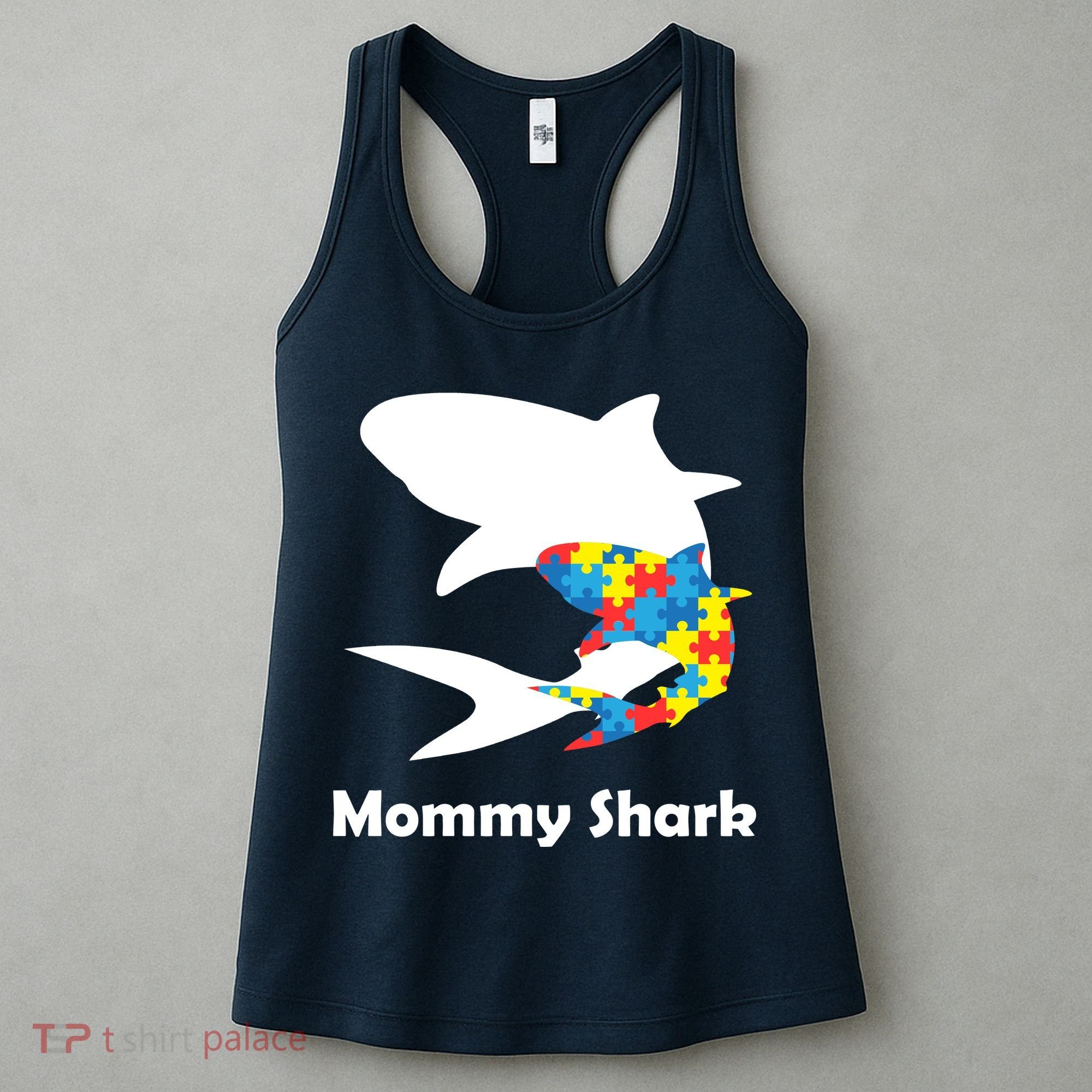 Mommy Shark Autism Awareness  Women's Tank Top
