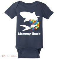 Mommy Shark Autism Awareness  Baby Bodysuit thumb 0