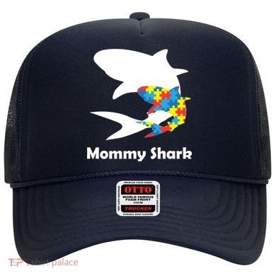 Mommy Shark Autism Awareness  Hat