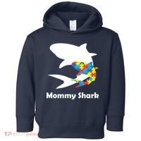 Mommy Shark Autism Awareness  Toddler Hoodie thumb 0