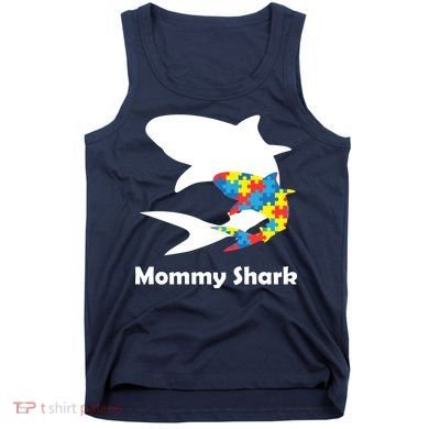 Mommy Shark Autism Awareness  Tank Top